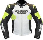 MUGENRACE Mry Zwart Wit Fluo Gele Leren Jas, Nieuw met kaartje, Jas | leer, MUGENRACE, Heren