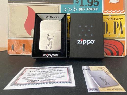 Zippo - GOLFEUR - Zonder Minimumprijs - Aansteker - Messing,, Verzamelen, Rookartikelen, Aanstekers en Luciferdoosjes