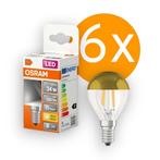 6 stuks Osram LED kopspiegellamp Goud E14 4W 380lm 2700K..., Ophalen of Verzenden, Nieuw
