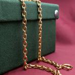 Gouden anker schakel ketting | 45,5 cm (veerring) (veerring), Ophalen of Verzenden, Gebruikt, Overige kleuren, Goud
