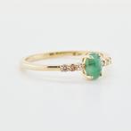 Zonder Minimumprijs - Ring 14 kt. - 0.48ct. tw. Smaragd, Sieraden, Tassen en Uiterlijk, Ringen, Nieuw