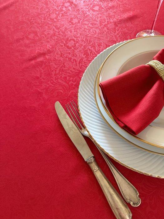 Luxueus Venetisch San Leucio rood floreal medaillon damast, Diversen, Kerst