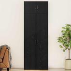 vidaXL Opbergkast Zwart eiken 80 x 41 x 225 cm Bewerkt hout, Minder dan 50 cm, Nieuw, Overige houtsoorten, Verzenden