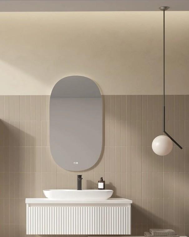 badmeubel Lentia 100cm greeploos met ledspiegel, Doe-het-zelf en Verbouw, Sanitair, Nieuw, Ophalen