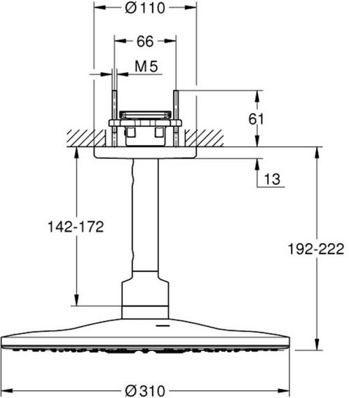 Grohe Hoofddouche van €1405.00 voor €545.25, Doe-het-zelf en Verbouw, Sanitair, Kraan, Nieuw, Ophalen of Verzenden