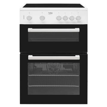 Beko ETC611W Fornuis 60cm Dubbele oven Keramische Kookplaat