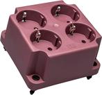 ABB 3640 Rode Afdekking Met 4-Gang Schuko Stopcontact -, Verzenden, Nieuw, Overige typen