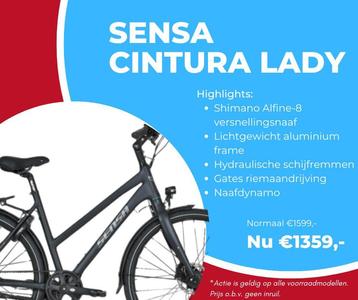 AANBIEDING: Sensa Cintura dames fiets met riem beschikbaar voor biedingen