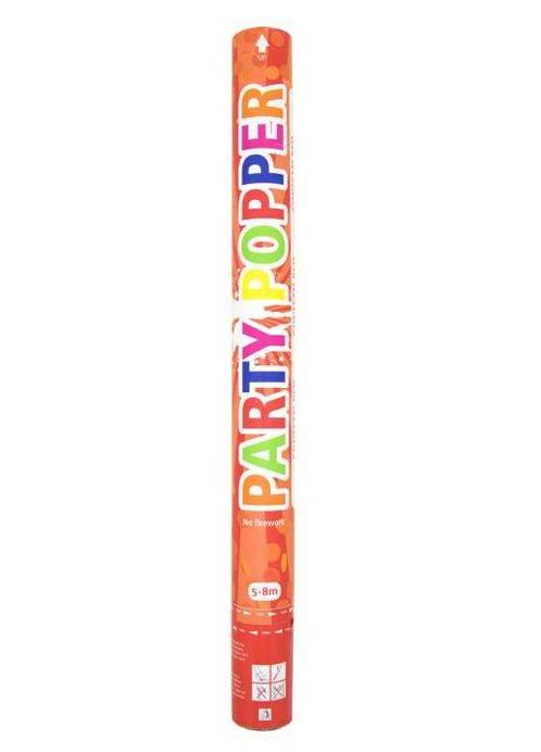 Confetti Kanon Rood 57cm, Hobby en Vrije tijd, Feestartikelen, Nieuw, Verzenden