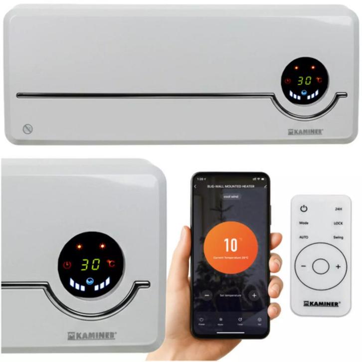 Kaminer Airo luchtgordijnkachel wit 2000W – keramische wa., Huis en Inrichting, Kachels, Nieuw, Ophalen of Verzenden