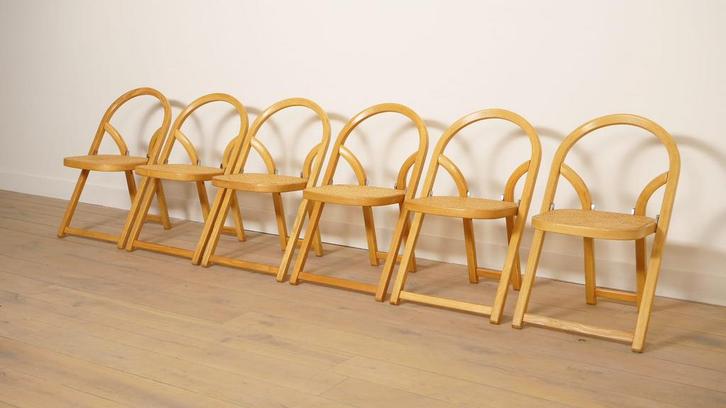 Set van 6 klapstoelen | Arca |  Gigi Sabadin voor Crassevig, Huis en Inrichting, Stoelen, Ophalen of Verzenden
