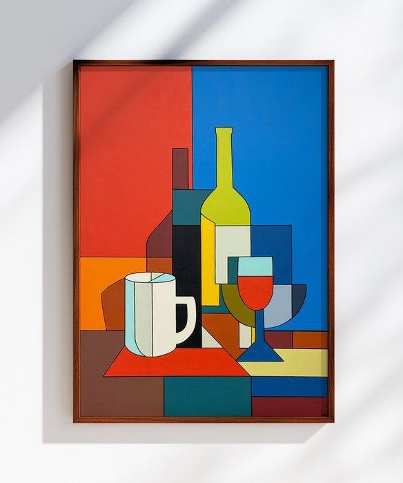 Alejandro Gonzalez - Bodegones Geométricos 83 - XL - (NO, Antiek en Kunst, Kunst | Schilderijen | Modern