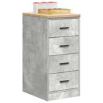 vidaXL Garagekast 40x51x85 cm massief grenenhout betongrijs, Huis en Inrichting, Verzenden, Nieuw