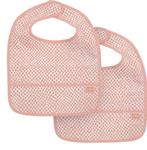 Jollein Snake Pale Pink 2-pack Waterproof Slabber, Kinderen en Baby's, Verzenden, Nieuw