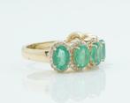 Eeuwigheidsring - 14 karaat Geel goud - 2.98ct. tw. Smaragd, Sieraden, Tassen en Uiterlijk, Antieke sieraden