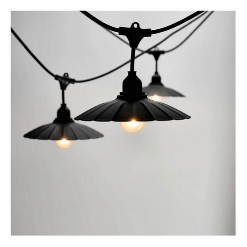 Complete Prikkabel met 5x lampenkappen | 5 Meter | Schelp, Tuin en Terras, Buitenverlichting, Waterbestendig, Led, 50 tot 250 watt