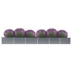 vidaXL Plantenbak verhoogd 480x80x45 cm gegalvaniseerd staal, Tuin en Terras, Bloembakken en Plantenbakken, 100 cm of meer, Verzenden