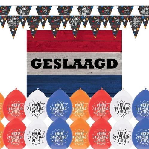 Geslaagd decoratie thema feestartikelen pakket - Geslaagd .., Hobby en Vrije tijd, Feestartikelen, Verzenden