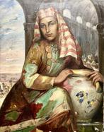 Luigi Brignoli (1881-1952) - Donna orientale dell’Ottocento, Antiek en Kunst