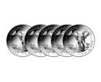 Somalië. 5 x 1 oz 2025 African Wildlife – Elephant Silver, Postzegels en Munten, Edelmetalen en Baren