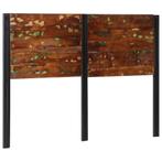 vidaXL Hoofdeinde 140 cm massief gerecycled en ijzer, Verzenden, Nieuw, Bruin, Hout