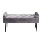 *WOONWINKEL* Kare Design Lofty Fluwelen Bankje Grijs, Huis en Inrichting, Verzenden, Nieuw, Stof