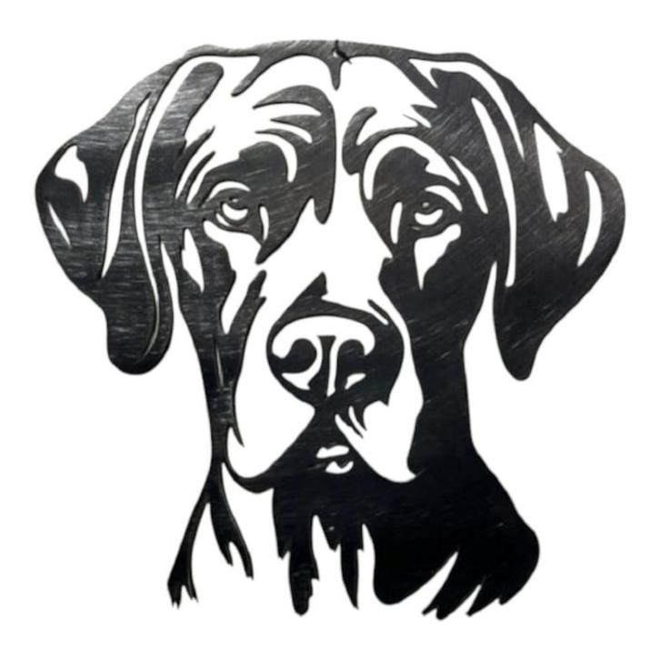Wanddecoratie metalen hond Duitse dog 35 cm, Tuin en Terras, Tuinwanddecoratie, Verzenden