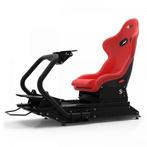 RSeat S1 - Zwart  Frame / Rode stoel (Leer)