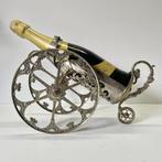 Wijnrek - Verzilverd - Riding Wine Rack Troley, Antiek en Kunst