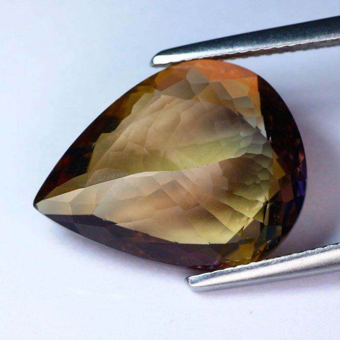 1 pcs Geel, Roze, Meerkleurig Zoisiet, Tanzaniet - 15.21 ct, Sieraden, Tassen en Uiterlijk, Edelstenen