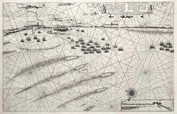 Frankrijk - Duinkerken; P. Codde / J. Blaeu - Afbeeldinge, Boeken, Atlassen en Landkaarten