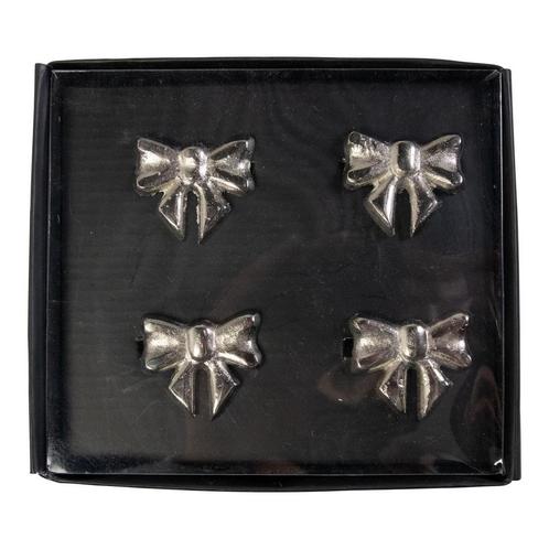 Servet Ring strik zilver 5x4,5cm (set of 4), Huis en Inrichting, Woonaccessoires | Overige, Verzenden