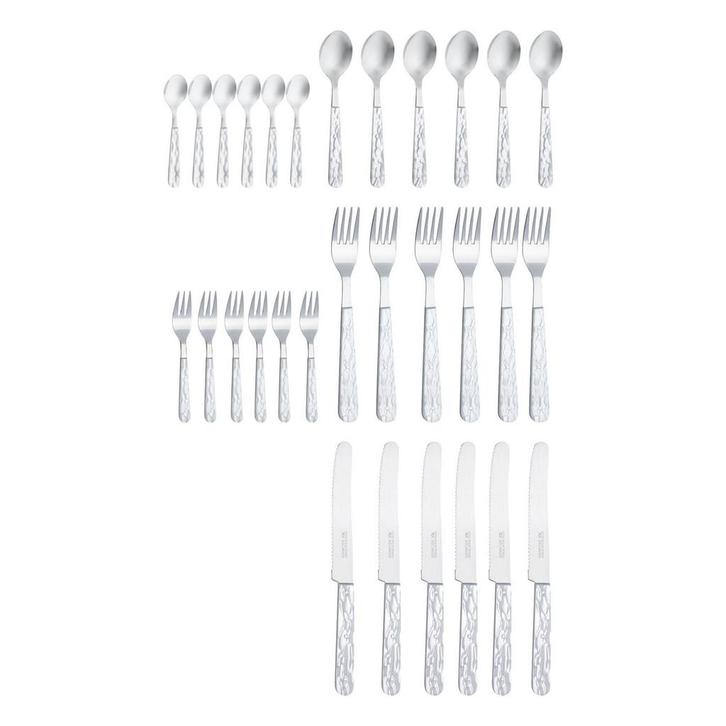 RÖR Solingen Bestekset – RVS – Parelmoer – 30 delig, Huis en Inrichting, Keuken | Bestek, Bestekset, Nieuw, Rvs of Chroom, Ophalen of Verzenden