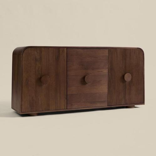 *WOONWINKEL* Houten Dressoir Met Ronde Hoeken, Huis en Inrichting, Kasten | Dressoirs, Nieuw, Verzenden