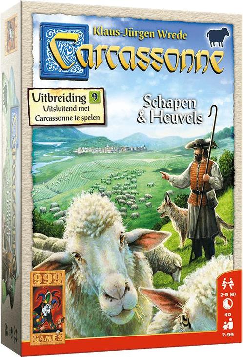 Carcassonne - Schapen & Heuvels | 999 Games -, Hobby en Vrije tijd, Gezelschapsspellen | Bordspellen, Nieuw, Verzenden