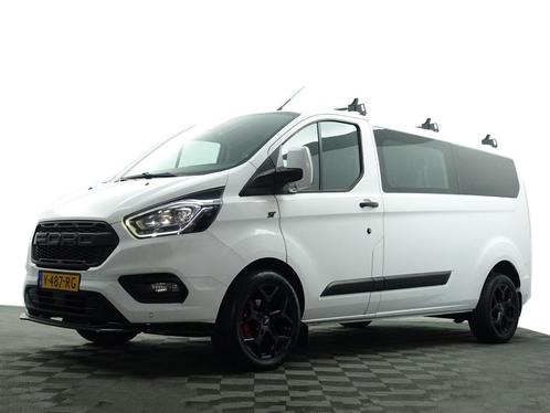 Ford Transit Custom 300 2.0 TDCI Euro 6 L2 Sportline-, Auto's, Bestelauto's, Dealer onderhouden, Lease, Zwart, Handgeschakeld