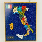 Europa, Kaart - Lapis lazuli Gemstoneu; ITALY - 1981-1900, Antiek en Kunst, Curiosa en Brocante