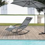 Ligstoel Tarent schommelstoel 174x63x88 cm donkergrijs [en.c, Tuin en Terras, Ligbedden, Verzenden, Nieuw