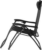 2dekans | Comfortable Ligstoelen - 2 Stuks - Zwart - Tuin, Tuin en Terras, Ophalen of Verzenden, Zo goed als nieuw