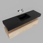 Badkamermeubel AQS Ibiza 150 cm Washed Oak Solid Surface, Ophalen of Verzenden, Nieuw