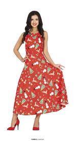 Kerstjurk Lang Rood Met X-Mas prints, Kleding | Dames, Ophalen of Verzenden, Nieuw