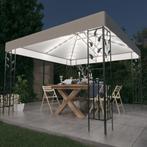 vidaXL Prieel met LED-lichtslinger 3x3 m wit, Tuin en Terras, Partytenten, Verzenden, Nieuw