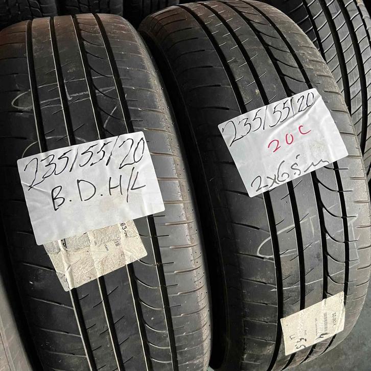 2 x Bridgestone Dueler HL 235-55-20 Zomerbanden 6,5mm, Auto-onderdelen, Banden en Velgen, 20 inch, Zomerbanden, 235 mm, Personenwagen
