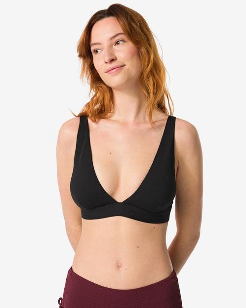 HEMA Dames bikinitop triangel zwart, Kleding | Dames, Overige Dameskleding, Nieuw, Verzenden