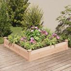 Plantenbak verhoogd met voering 120x120x25 cm massief vur..., Huis en Inrichting, Verzenden, Nieuw