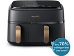 Philips -  3000 Series Dual Basket Airfryer  - Zwart, Verzenden, Nieuw, Airfryer