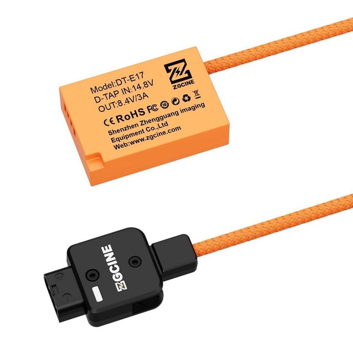 ZGCINE D-Tap To LP-E17 Dummy Battery Cable, Computers en Software, Pc- en Netwerkkabels, Nieuw, Ophalen of Verzenden