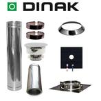 Set EPDM Ø100mm DINAK met nisbus en vloersteun, Huis en Inrichting, Kachels, Ophalen of Verzenden, Nieuw, Hout, Vrijstaand