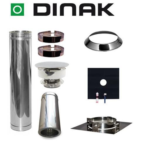 Set EPDM Ø100mm DINAK met nisbus en vloersteun, Huis en Inrichting, Kachels, Vrijstaand, Nieuw, Hout, Ophalen of Verzenden