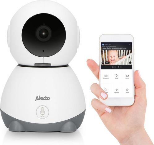 Alecto SMARTBABY10 - Wifi babyfoon met camera - Wit Grijs, Kinderen en Baby's, Babyfoons, Verzenden